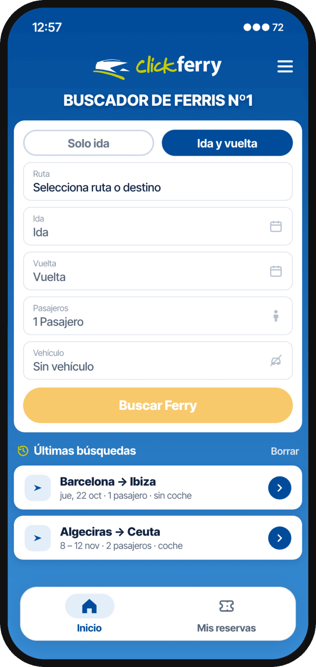 App Clickferry: buscador de ferris